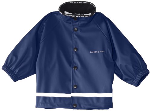 Polarn O. Pyret Unisex Baby Rain Jacket Raincoat, Blue (Navy), 6-12 Months (Manufacturer Size:74/80)