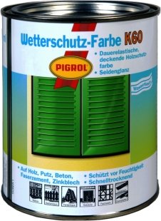 PIGROL Wetterschutz-Farbe K60 - 2,5 Ltr. - Neuware direkt vom Hersteller! (perlweiss)