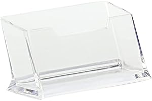 YYST Visitenkartenhalter transparent Visitenkartenständer acryl,business card holder für Geschäftsleute,Heim & Büro (D)