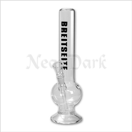 Breitseite 06 Glasbong Zylinderbong grade H 400mm Durchmesser 55mm, 18,8-Schliff (NS19), Raucherbedarf, Rauchzubehör, Hanf, Pfeife, Bong, Blubber, Kiffen, Wasserpfeife 4222 von EKNA
