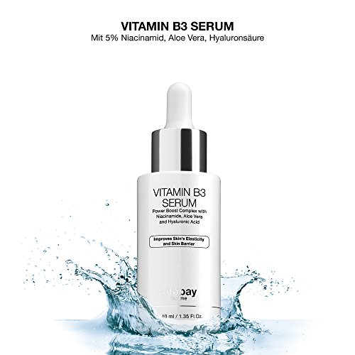 Niacinamid 5% Vitamin B3 Gesichtsserum 40 ml – Anti-Aging Feuchtigkeitscreme mit Vitamin B3 – mindert Akne, Pickel, Falten, dünne Linien, dunklen Flecken, Altersflecken & Hyperpigmentierung - 2