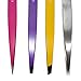 BEST TWEEZERS SET- 4 Tips Professional Stainless Steel Tweezers Set- Slant, Straight & 2 x Pointed -Precision Calibrated with FREE CASE!! Best for Eyebrows, Ingrown and Nose Hair, Splinters By Kovira