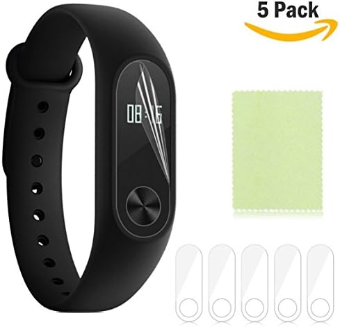 [5 Pack] Xiaomi Mi Band 2 Screen Protector, Yafine Ultra Slim HD Clear Screen Guard Front Phone film for Xiaomi Mi Band 2 Smart Wristband Bracelet