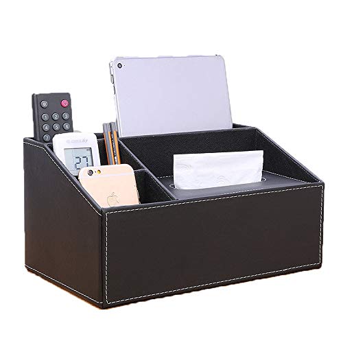 Preisvergleich Produktbild Aufbewahrungsbox Wohnzimmer TV Fernbedienung Kreative Desktop Leder Serviettenschale Couchtisch Multifunktions Tissue Box (Color : A)