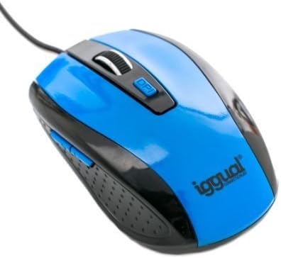 IGGUAL psi09 Wireless Mouse 2.4GHz 1200 DPI 3 Button Scroll blue Bleu - Azul Y Negro