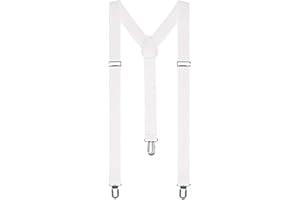 Nathnic® Unisex Adults Kids Adjustable BRACES SUSPENDERS Belt Y-Back Clip On Fancy Dress With Strong Metal Clip One Size