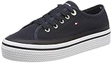 Canvas Tommy Hilfiger Damen Corporate Flatform Sneaker, Blau (Midnight 403), 38 EU