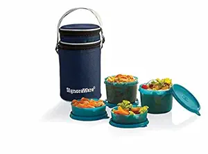 Signoraware Executive Lunch Box with Bag, 15cm, T Blue