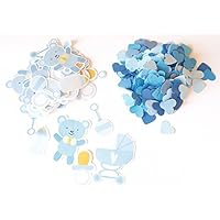 konfetti - Baby boy Konfetti Mix + hellblaue Herzform - 18 g - Brasilien Farbe (handgemacht Konfetti)
