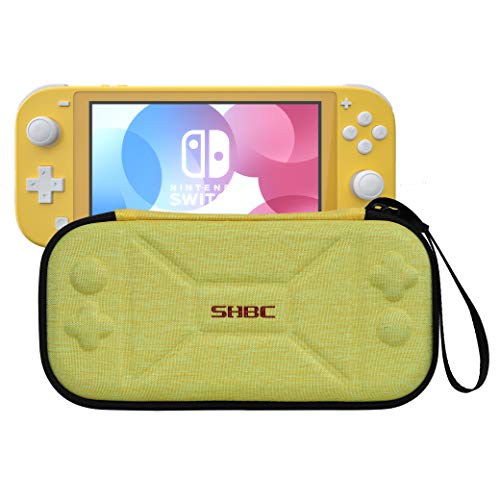 SHBC Custodia per Trasporto Duro Compatibile con Nintendo Switch Lite Portable Storage Protector per switch Lite e Carte di Gioco, Giallo