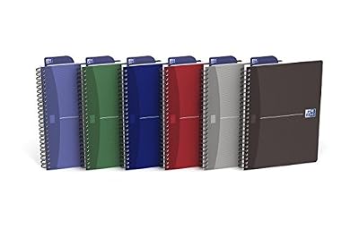 OXFORD Cahier à spirale "office" A5 Quadrillé 5x5 100 pages 90g Couv Carton Aléatoire