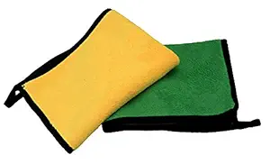 VRT Ultra Premium Super Absorbent Extra Thick Multipurpose Microfibre Cloth for Car Cleaning, Kitchen, Bike, Laptop, LED TV, Mirrors, Bathrooms, Furniture and Many More. (45 x 45) cm (2)