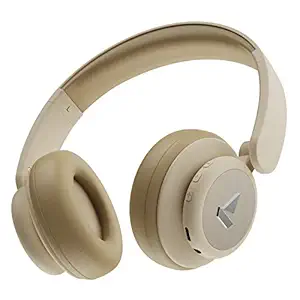 boAt Rockerz 450 Pro On-Ear Headphones with 70 Hours Battery, 40mm Drivers, Bluetooth V5.0 Padded Ear Cushions, Easy Access Controls and Voice Assistant(Hazel Beige)