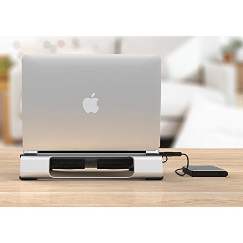 Orico Aluminium Laptop Kühler Stand mit 2 abnehmbare Lüfter – Passend für Laptops Größe 11 – 15 Zoll (NA15-SV) - 4