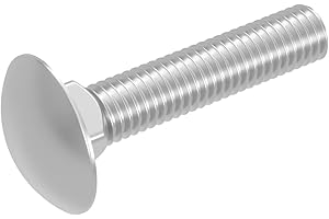 Boulon de carrosserie SECCARO M6 x 30 mm, acier inoxydable V2A VA A2, DIN 603 / ISO 8677, tête ronde à col carré, 20 pièces