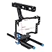 Produktbild Ocamo Aluminium Kamera Video Stabilizer Käfig mit Matte Box und Anschluss für Sony A7 A7II A7r A7S II, Schwarz + Blau