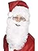 Produktbild costumebakery - Kostüm Accessoires Zubehör Weihnachtsmann Nikolaus Set mit langem Bart und Perücke, Christmas Santa Claus Kit Beard and Wig, perfekt für Weihnachten Karneval und Fasching, Weiß