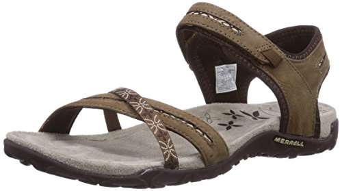 Merrell Terran Cross, Women's Velcro Outdoor Sandals - Brown (Dark Earth), 7 UK