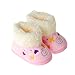 Femizee Toddler Boys Girls Cotton Design Warm Winter Soft Sole Boots Crib Shoes Pink 9-12 Months