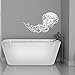 Produktbild WWYJN Ocean Sea Decoration Jellyfish Wall Sticker Vinyl Home Decor Bathroom Decals Interior Waterproof Wash Basin Mural Room  101x57cm