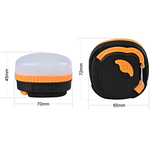 ThorFire LED Campinglampe Laterne Arbeitsleuchte Taschenlampen Notfallleuchte 180LMMini Zeltlampe mit 4 Leuchtenmodi Haken und Magnet Basis, Eignet für Ferien, Wandern, Angeln - 7