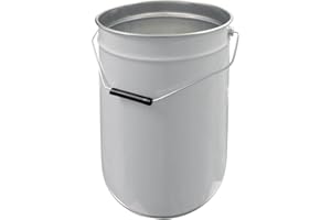 PACK SERVICES SRL Fusto in ferro conico apertura totale, capacità 30 Lt, ADR/ONU per liquidi, coperchio con cravatta (escluso), corpo bianco interno grezzo