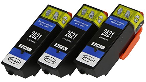 3 XL Druckerpatronen nur Black mit CHIP und Füllstandanzeige für Epson Expression Premium XP-510, XP-520, XP-600, XP-605, XP-610, XP-615, XP-620, XP-625, XP-700, XP-710, XP-720, XP-800, XP-810, XP-820