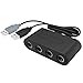 Produktbild Lovearn Gamecube Controller Adapter Super Smash Bros Wii U Gamecube Adapter für PC, Schalter. Kein Treiberbedarf und einfach zu bedienen. Schwarzer Gamecube-Adapter mit 4 Ports