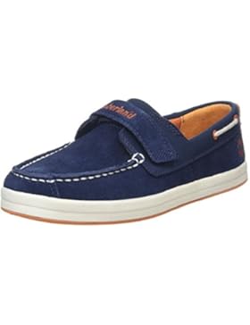 Timberland Unisex-Kinder Dover Bay H&l BoatBlue Iris Suede with Orange Oxford Schnürhalbschuhe