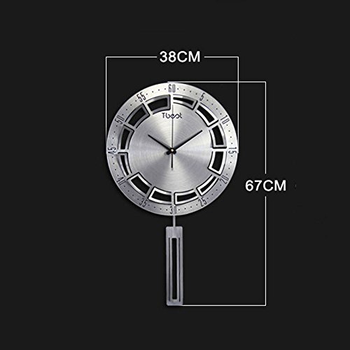 Zeit der Wand Einfache Art- und Weisekreative Wohnzimmer-Kunst-Wand-Taktgeber-stummer Quarz-Uhren europäischer Art-Pers5onlichkeit-Wand-Taktgeber Wanduhr ( Farbe : A ) - 3