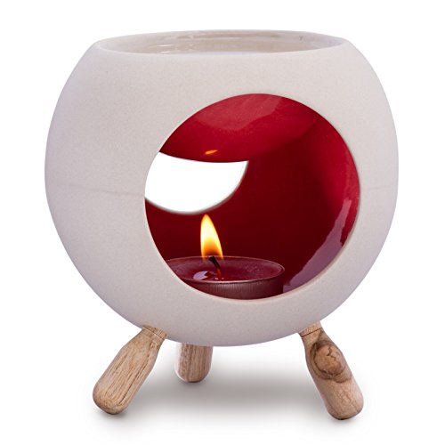 Sabai Scent Keramik Duftlampe rund (Duftlicht) - rot