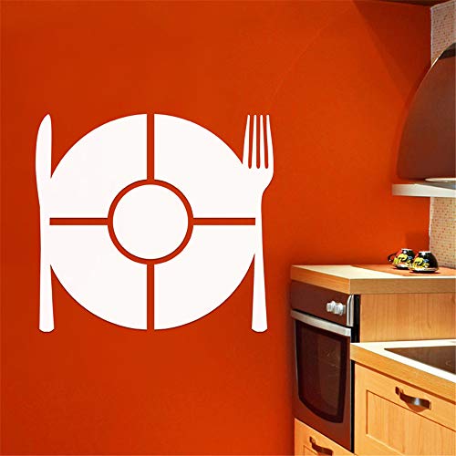 Space Wall Stickers White Board Plate, Knife and Fork for Kitchen