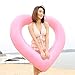 Produktbild Percetey Herzform-Schwimmring, niedlich, aufblasbar, PVC,geruchlos, Ultra sicher, Herzform riesiges aufblasbares Schwimmen Meerwasser-Floss-Floß-Spielzeug für Schwimmbad, Strand, Party-Spielzeug