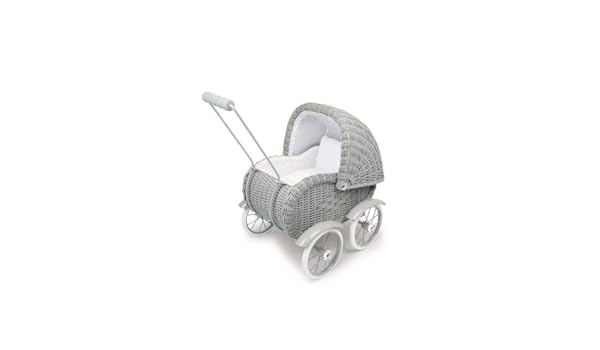 legler grey wicker dolls pram