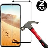 COOLPOW [2 Pack] Samsung Galaxy S8 Plus Screen Protector Tempered Glass Film [Case Friendly][Anti-Bubble][3D Curved][3d Full Coverage] Tempered Glass Screen Protector for Samsung Galaxy S8 Plus