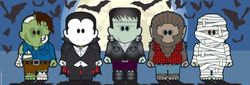 Preisvergleich Produktbild Heye 29479 - Panorama Puzzles 1000 Teile Halloweenies, Weenicons