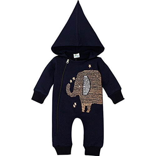 Bebone Baby Strampler Jungen Mädchen Overall Babykleidung (9-12 Monate/95, Blau).