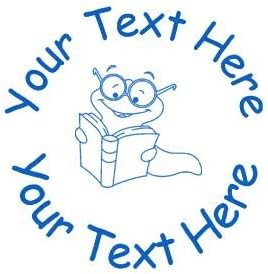 Bookworm 19mm Personalised Self Inking Teacher Reward Stamp