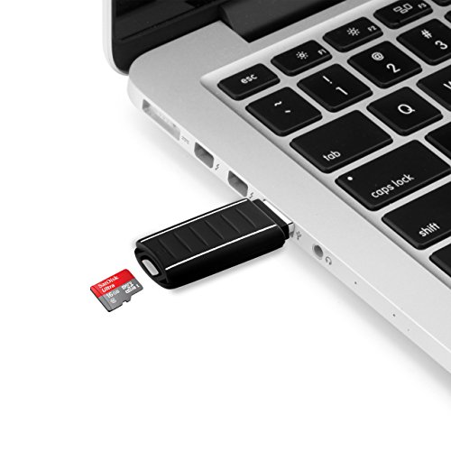 KiWiBiRD USB 3.0 (3.1 Gen 1) Super-Speed Kartenleser für TF, Micro SD, Micro SDXC, Micro SDHC Karten [Unterstützt UHS-I Karten] – Schwarz - 4