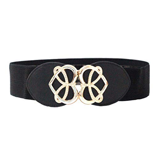 chinese dress ladies Xtinmee 4 Pieces Plus Size Waist Belts for Women 2 XL Wide Stretchy Elastic  Vintage Black Belt for Dresses Accessories at Amazon Women's Clothing store main image 0