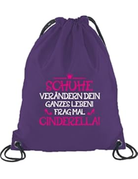 Schuhe verändern Dein ganzes Leben! Prinzessin Turnbeutel Rucksack Sport Beutel