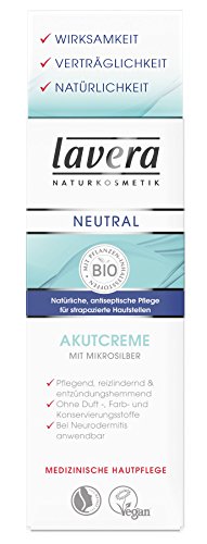 lavera Neutral Akutcreme mit Mikrosilber Strapazierte Haut Neurodermitis vegan Bio Pflanzenwirkstoffe Naturkosmetik Natural & innovative Hautpflege Creme 1er Pack (1 x 50 ml) - 5