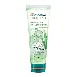 Himalaya Herbals Moisturizing Aloe Vera Face Wash Cream, 50ml