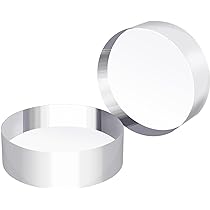 Displayshop Espositore Rotondo da Banco in Acrilico Trasparente, Diametro 20 cm
