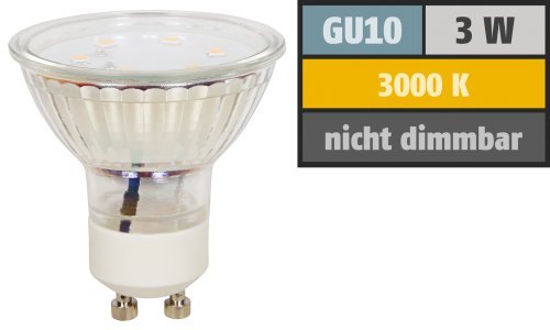 Preisvergleich Produktbild LED-Strahler McShine ''ET10''. GU10. 3W. 250 lm. warmweiß