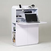 Jahnke CU-CULTURE MC HG-WS Mediencenter/Sekretär, E1-Holzwerkstoffplatten, beschichtet, hochglanz / weiß, 79,5 x 27,8 x…