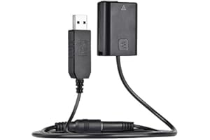 Fomito Adaptador de alimentación USB CC ACPW20 NP-FW50 para Sony a3000, a5000, a6000, a6500, a7R, a7S, RX10 III, NEX-3N