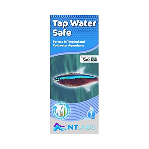 NT LabsTap Water Safe - Removes Chlorine and Other Halogens, Chloramine and Heavy Metals Found in Tap Water, Special Colloids To Reduce Transportation Stress, For Use Tropical & Coldwater (100 ml)