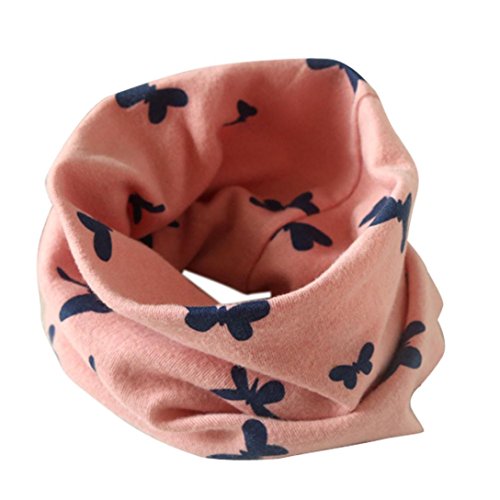 Tonsee® Kids Boys Girls Collar Baby Scarf Autumn Winter Cotton O Ring Neck Warm Neckerchief Scarves (Pink)
