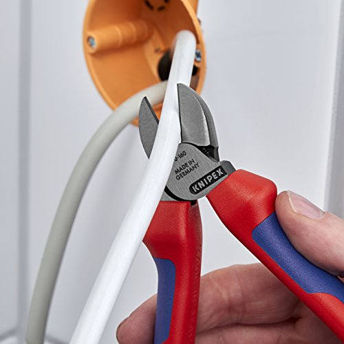 KNIPEX 70 02 160 Seitenschneider, präzises Schneiden bis Ø 4,0 mm, mit Mehrkomponenten-Griffhüllen, 160 mm - 5